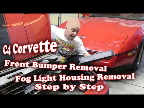 Видео: Как снять передний бампер и корпус противотуманных фар Corvette C4
