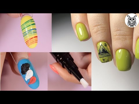 Видео: Обзор посылки с Али || Гель лак в ручке || Осенний маникюр со стемпингом