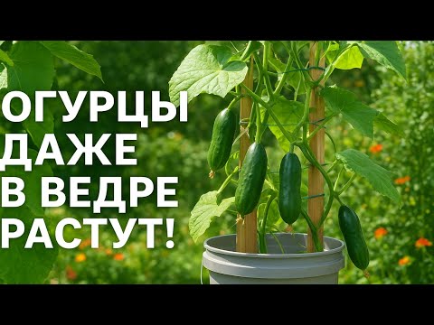 Видео: Огурцы даже в ведре растут! 🌿 Мой простой способ получить урожай на балконе.