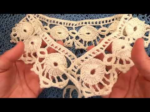 Видео: Воротничок , crochet collar , Вязание КРЮЧКОМ ( Воротник № 321)