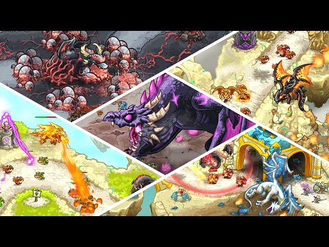 Видео: Полное Прохождение Нового Обновления Война Драконов в Kingdom Rush Alliance