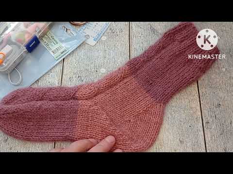 Видео: Вяжем спицами носки с пяткой Стронг...