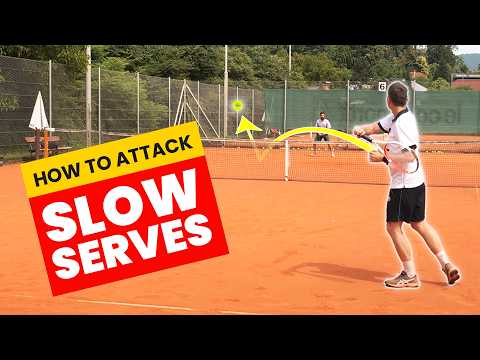 Видео: Возвраты медленных и лёгких подач в теннисе – урок по приёму мяча в нападении