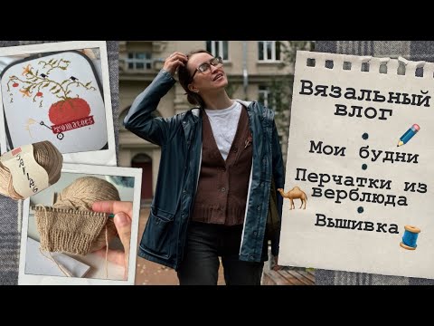 Видео: Вязальный влог⭐Перчатки из верблюда🐪Мои будни💙Вышивка🧵