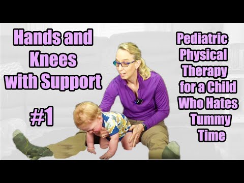 Видео: Руки и колени с поддержкой: терапия для ребенка, который ненавидит время лежать на животе #01