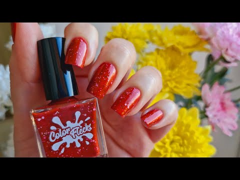 Видео: Как сделать красивый маникюр дома 💅 Красивый термолак  Color Flecks Libra 🥳