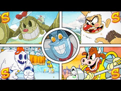 Видео: Cuphead DLC 100% – БОССЫ БЕЗ УРОНА НА РАНГ S – The Delicious Last Course All Bosses No Damage