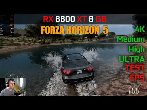Видео: 6600 XT - Forza Horizon 5. Тест FPS. Потянет или нет 4К?