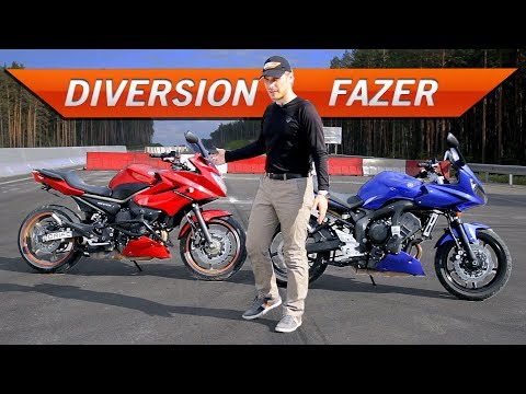 Видео: FZ6 FAZER vs XJ6 DIVERSION. Тест-драйв от Jet00CBR