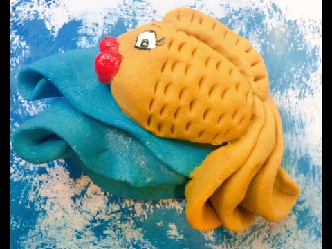 Видео: Мастер-класс  "Золотая рыбка" из солёного теста