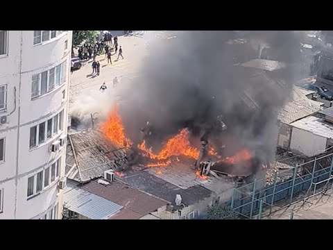 Видео: Пожар в Алматы