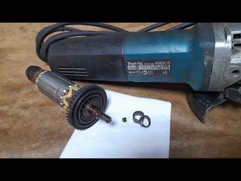 Видео: Сломало вал на якоре! Замена якоря (ротора) на болгарке Makita 9565CR
