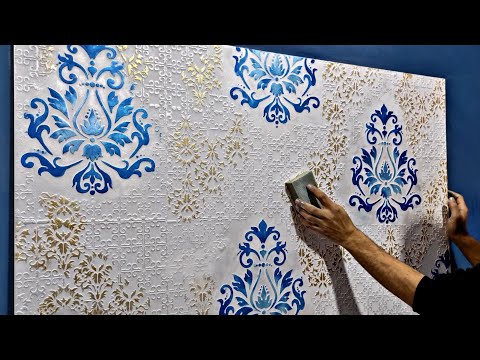 Видео: Креативный метод создания выразительного декора стен с помощью водоэмульсионных красок ...