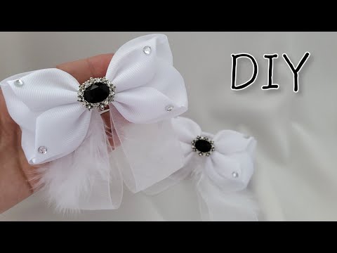 Видео: СНОВА в ШКОЛУ 🎉🎉🎉 Белые и пушистые БАНТИКИ ✨️DIY HAIR BOWS