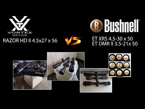 Видео: Великий огляд прицілів. Vortex Razor HD II 4.5-27, Bushnell ET XRS, Bushnell ET DMR II