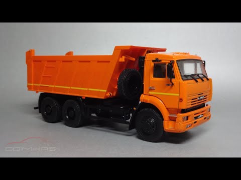 Видео: КамАЗ-6520 самосвал || ПАО КАМАЗ - Автоистория || Масштабная модель грузового автомобиля 1:43