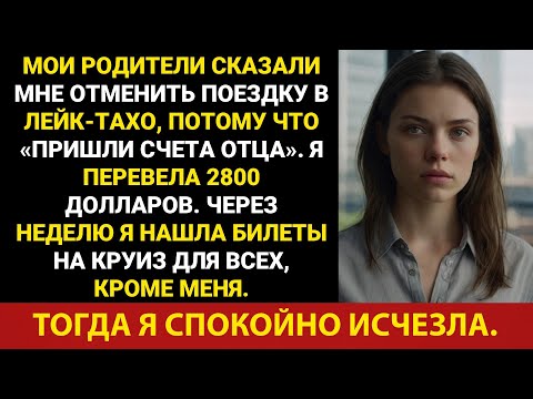 Видео: Я дал родителям 2800 долларов на оплату счетов отца, а потом узнал, что они взяли в круиз всех, ...