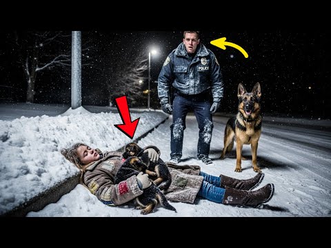 Видео: При температуре –41°C полицейский и его собака нашли бездомную девочку с двумя щенками. То, что п...