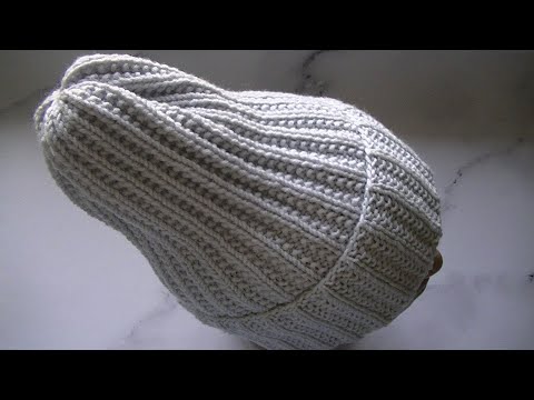 Видео: ВЯЖЕМ ШАПКУ" ТЫКОВКА"  УЗОРОМ ПОЛЬСКАЯ РЕЗИНКА СПИЦАМИ.