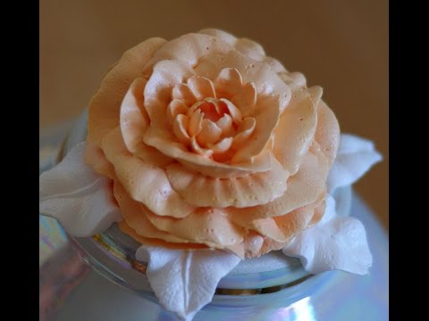 Видео: пион вариан 2.  насадкой роза -104 и насадкой 81-хризантема.cream peony