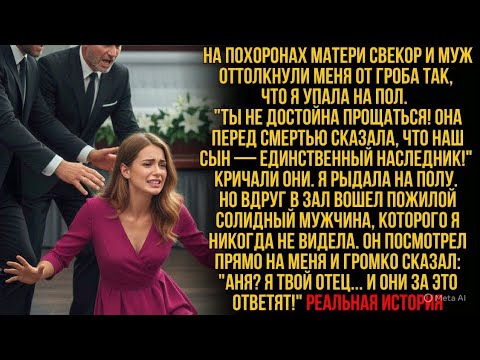Видео: Муж и свёкры толкнули её на пол на похоронах — но её ОТЕЦ-МИЛЛИОНЕР пришёл и заставил их поплатиться