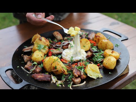 Видео: НОВЫЙ РЕЦЕПТ МЯСА С КАРТОШКОЙ НА САДЖЕ