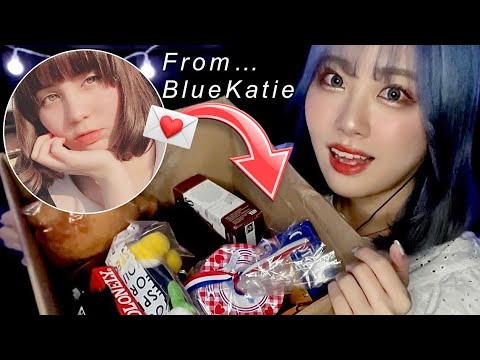 Видео: Распаковка большой коробки [ASMR BlueKatie], которую мне прислали！