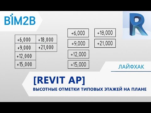 Видео: [Revit АР] Высотные отметки на типовых этажах