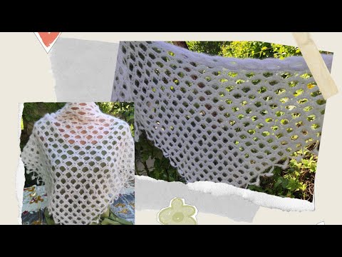 Видео: МК. Красивая косынка(шаль) крючком необычным узором