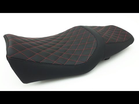 Видео: Перетяжка сидения мотоцикла. Padding of a motorcycle seat.