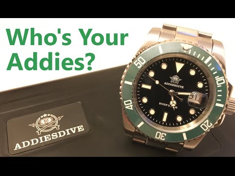 Видео: Распаковка и обзор дайв-часов Addiesdive MY-H3 Quartz Submariner Homage Green Black