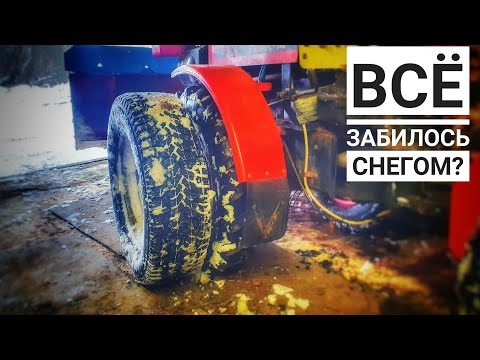 Видео: Спаренные колеса будут забиваться снегом.Так ли это?