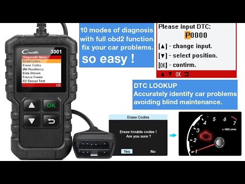 Видео: Мультимарочный OBD II сканер  LAUNCH X431 CR3001 с AliExpress. Диагностируем систему впрыска.