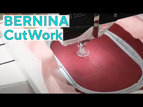 Видео: Bernina СutWork - создание салфетки в технике ришелье