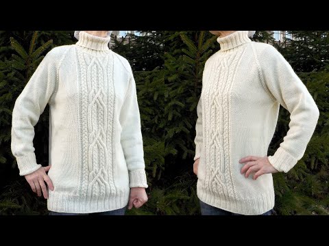 Видео: Свитер с араной регланом сверху