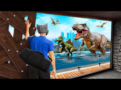 Видео: ЗАЩИТИТЬ ДОМ ФРАНКЛИНА ОТ ДИНОЗАВРОВ В ГТА 5!