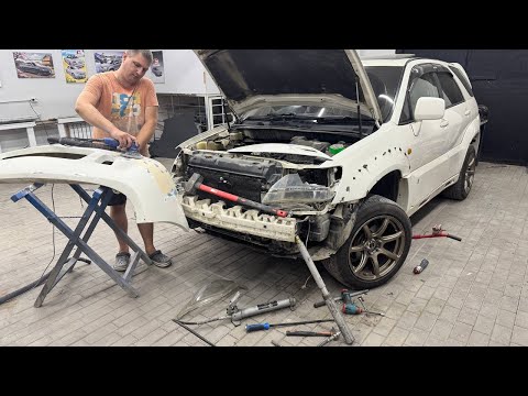Видео: Восстанавливаем тачку Владика после дтп с помощью кувалды.TOYOTA HARRIER. Автохлама.нет LIFE.