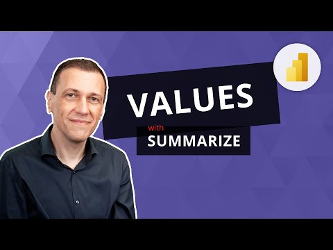 Видео: Использование VALUES в SUMMARIZE