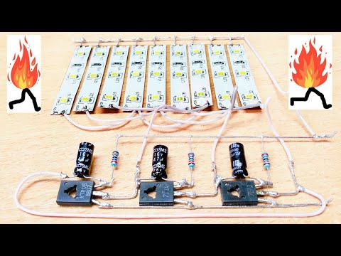 Видео: Как сделать схему бегущих огней на светодиодах и биполярных транзисторах, описание работы, + пример