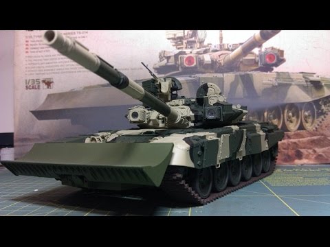 Видео: Т-90 с ТБС-86 (Meng Model) Часть 5