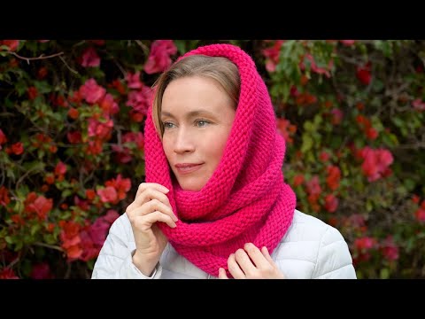 Видео: 🤍МАСТЕР-КЛАСС "ВЯЖЕМ СНУД - КАПОР НА ЗИМУ" 🤍