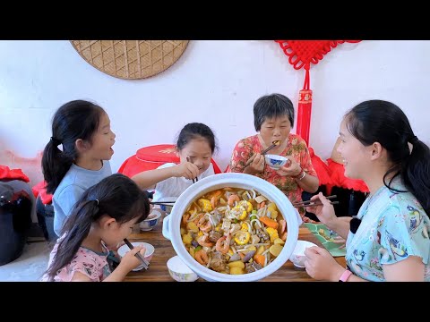 Видео: 10 видов блюд варятся в одной кастрюле, и семья ест с удовольствием