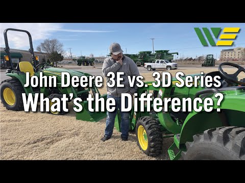 Видео: 5 основных различий между тракторами John Deere 3E и 3D