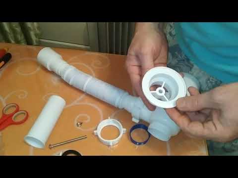 Видео: Ремонт раковины. Замена сифона. Устраняем течь раковины.