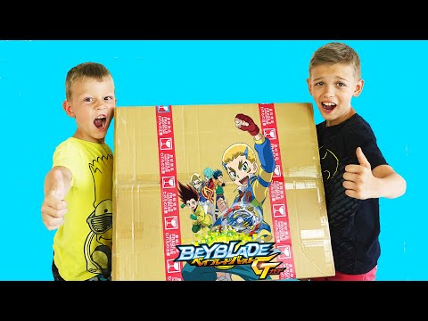 Видео: Beyblade Burst Rise GT parcel from Japan Огромная посылка Бейблэйд Бёрст Гачи из Японии  ベイブレードバースト