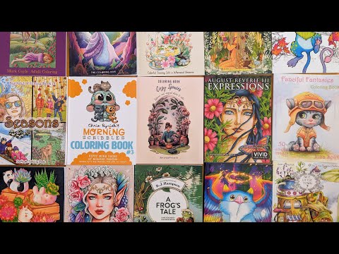 Видео: 11. Все мои раскраски. Coco Wyo, Coloring book cafe, R.J. Hampson