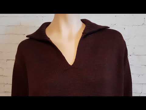 Видео: Джемпер с воротником поло. Polo collar jumper.