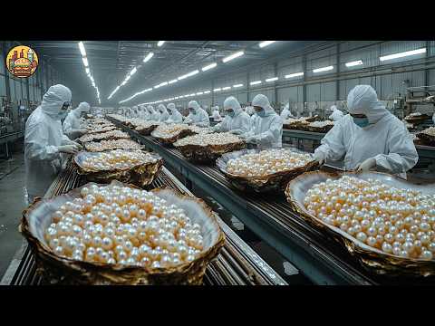 Видео: ЖЕМЧУЖНАЯ ФЕРМА — выращивание жемчуга и устриц для ювелирных изделий — сбор и обработка жемчуга н...