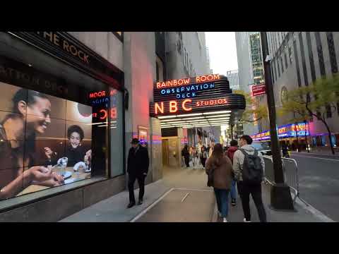 Видео: Осень в Нью-Йорке/ Прогулка в районе Рокфеллер центра 