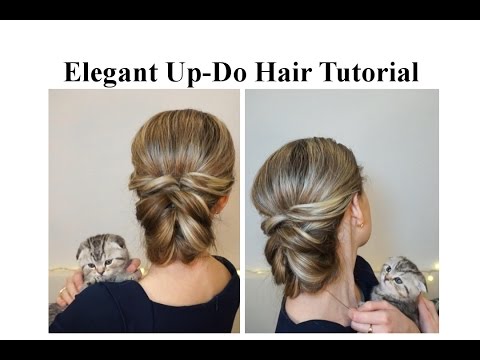 Видео: Повседневная прическа с резинками ♥ Деловая прическа ♥ Elegant Up-Do Hair Tutorial - Beautymaker